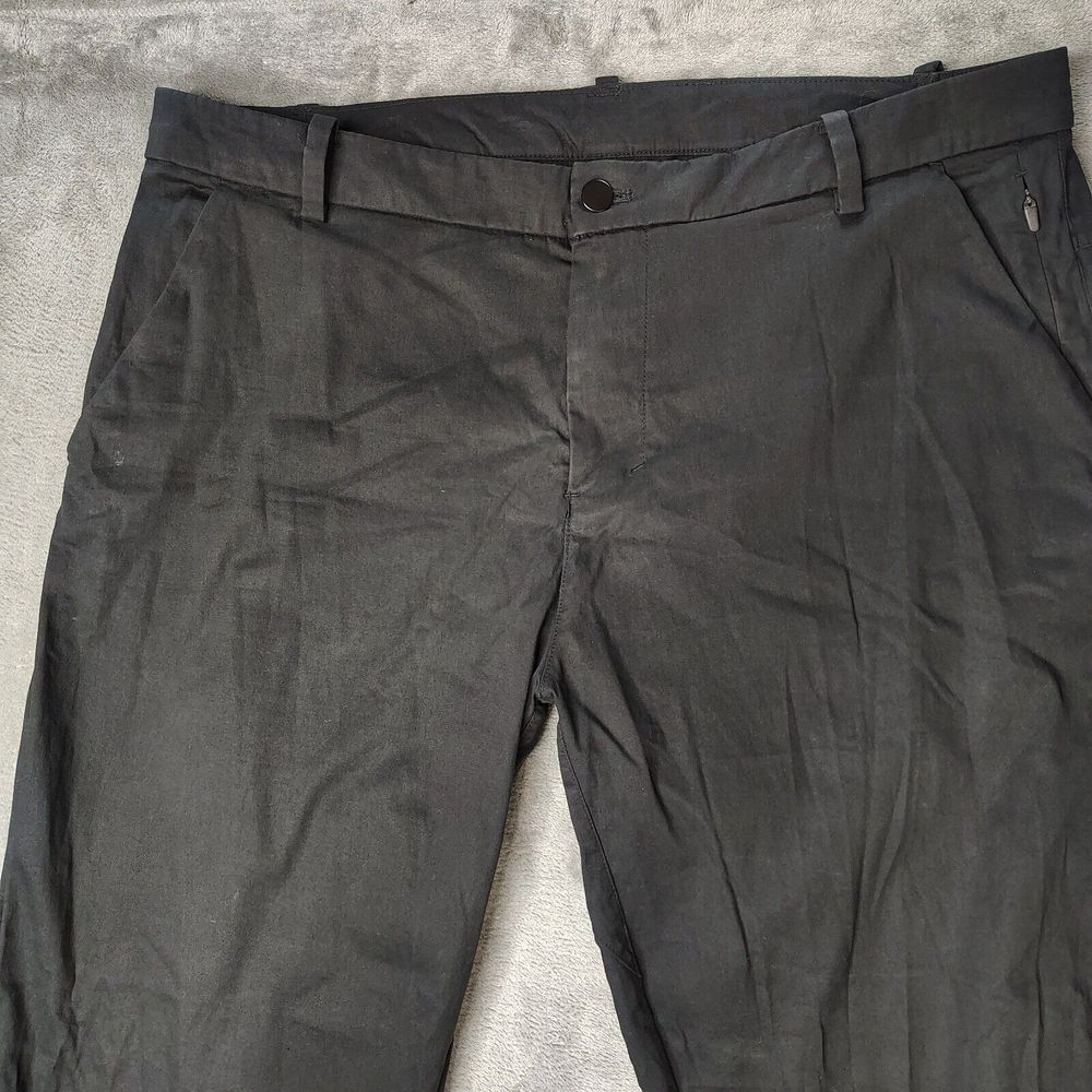 Lululemon Pants Men's 36x34 Black Zip Pockets Classic Fit 5 Pocket Preppy‎